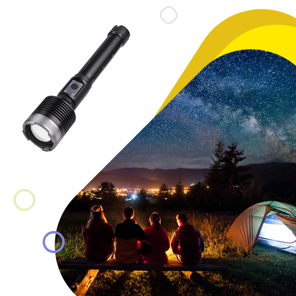 

Flashlight XHP360 USB Rechargeable Anti Corrosion Micro Lamp Waterproof Battery Indicator Outdoor Lighting 2 Batteries