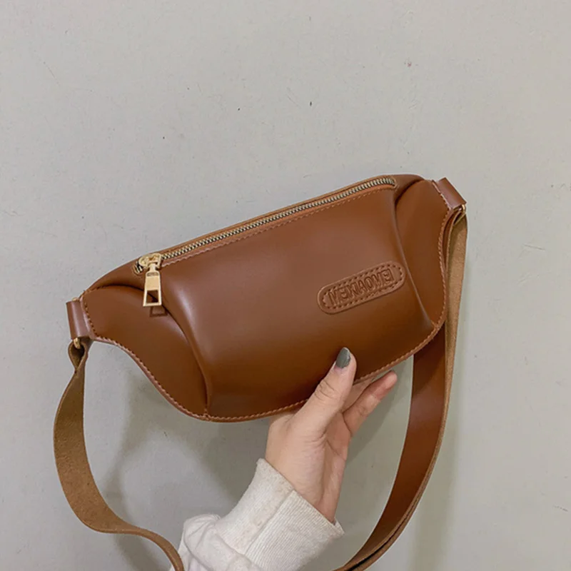 

Luxury Women's Fanny Pack High Quality PU Leather Waist Bag Fashion Crossbody Chest Bag Female Designer Brand Handbag Purse