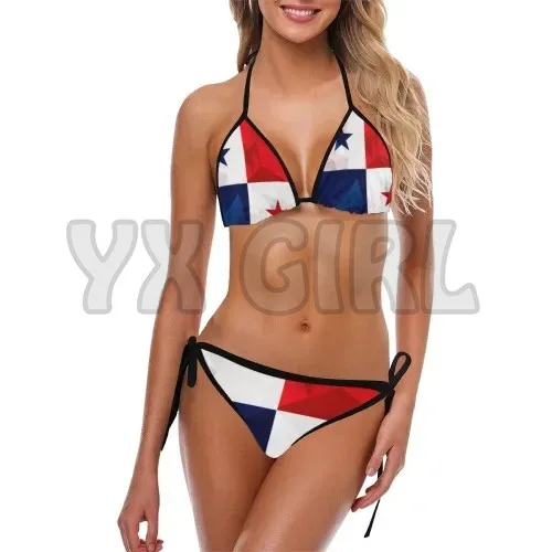 Panama Swimwear Vintage 2-Piece Bikini  3D All Over Printed Sexy Bikini Summer Women For Girl Beach Swimsuit Cosplay Clothes