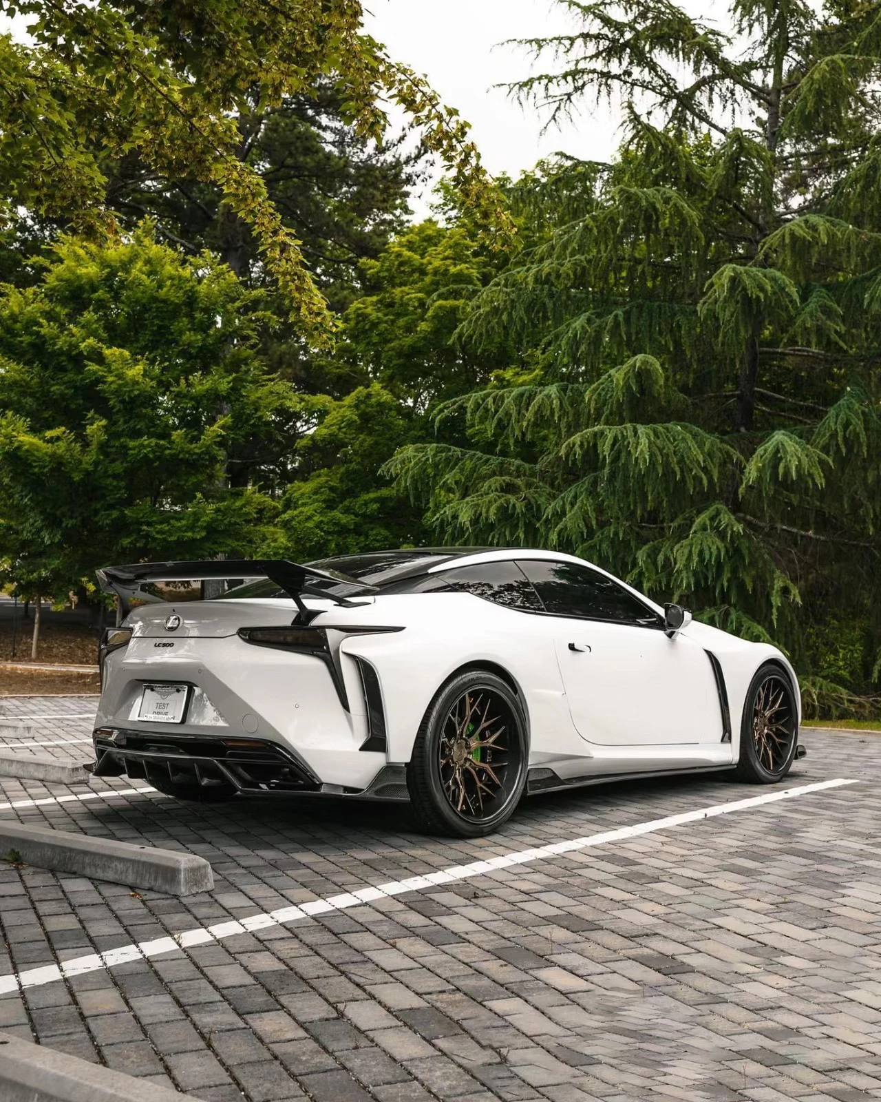 Автомобильный аксессуар сухое углеродное волокно V-образное заднее крыло для Lexus