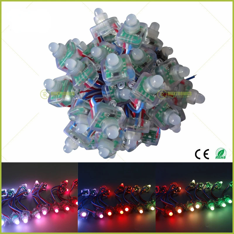

50 шт. 12 мм WS2811 диффузный цифровой RGB светодиодный Pixel String IP68 DC 5V 2811 ic полноцветный светодиодный светильник для букв
