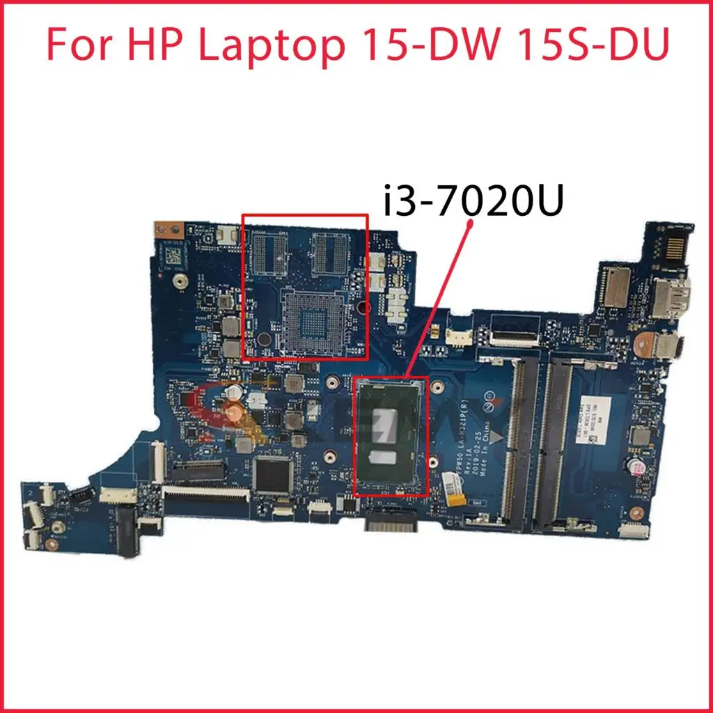 

LA-H321P For HP Laptop 15-DW 15S-DU 15s-DR Laptop Motherboard L51984-001 L51984-601 with i3-7020U CPU DDR4 100% Tested OK