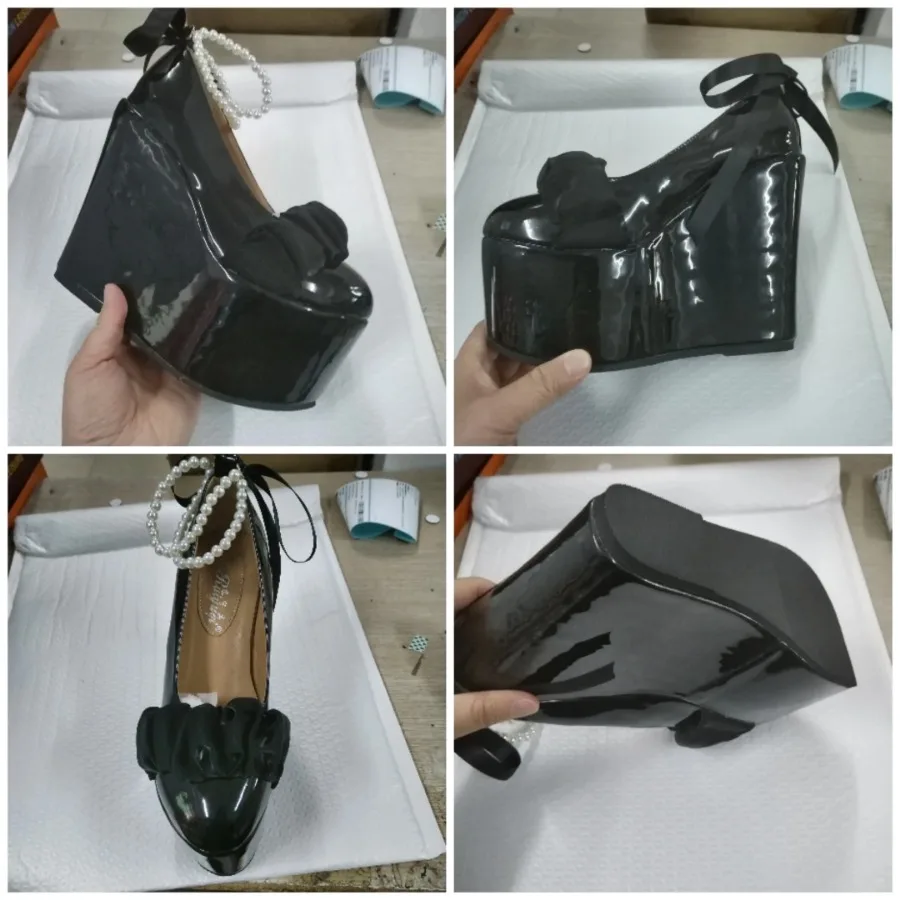 Женские свадебные туфли-лодочки на высоком каблуке 15 см 12 10