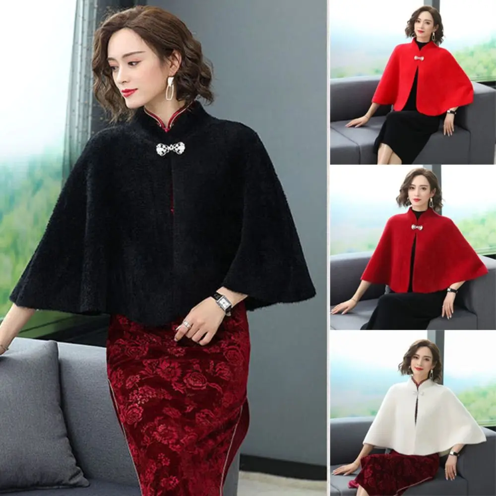 Осень-зима бархатная шаль из искусственной норки роскошный элегантный короткий