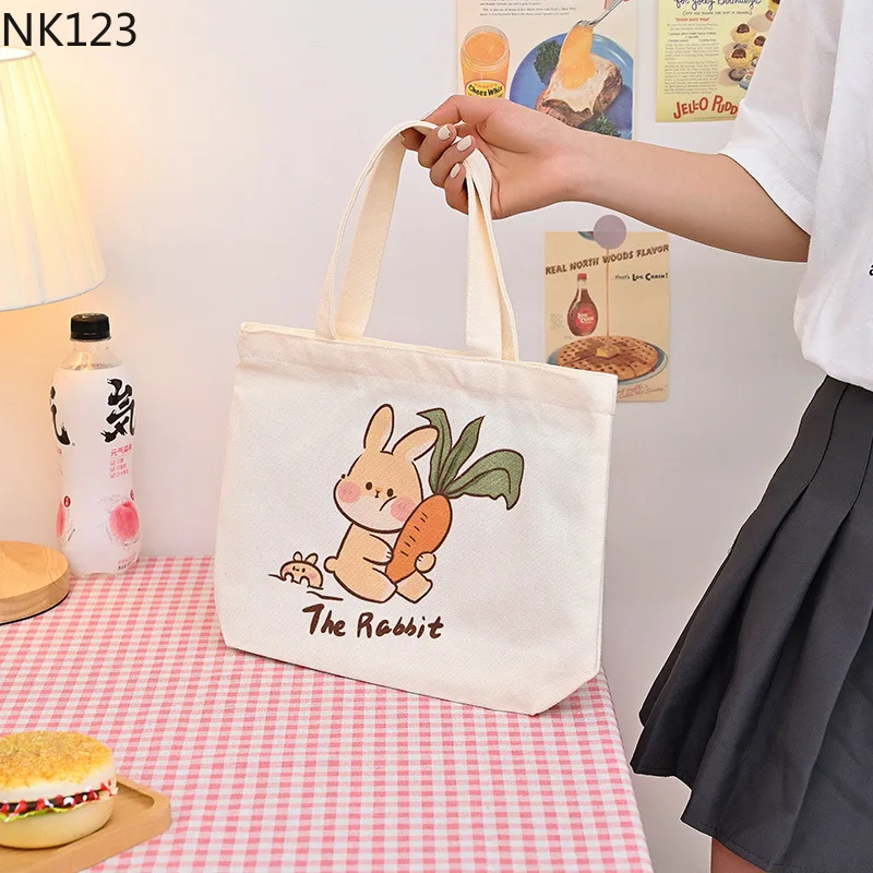 

Tote bag going out fashion canvas bag female 2022 new cute lunch box cloth bag office worker small bag