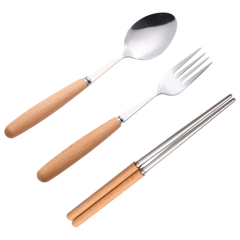 

1 Set Tableware Stainless Steel Flatware Stainless Steel Cutlery Set Fork Spoon Chopstick Kit for Home Hotel Store Shop