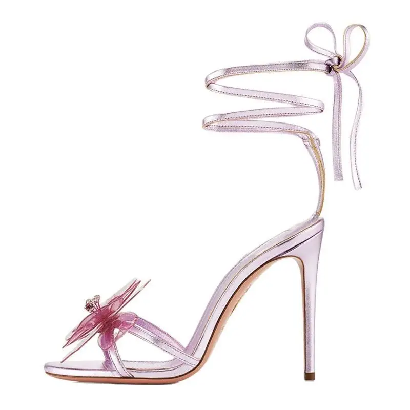 Сандалии с большими цветами женские летние ремешки на лодыжке женская обувь