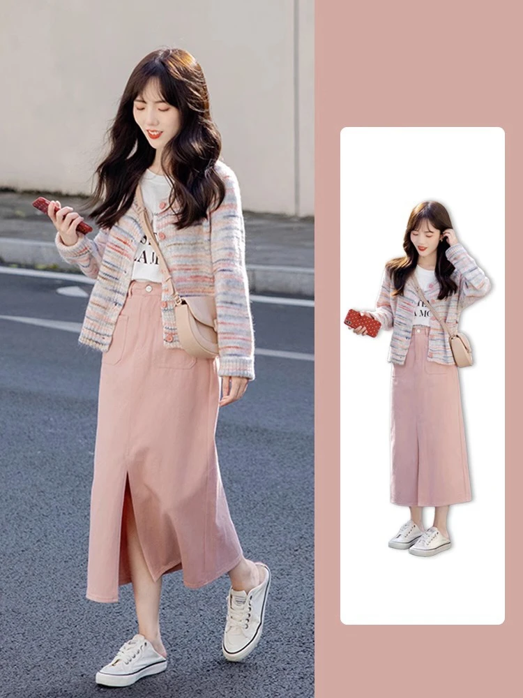 Японский модный свитер в стиле ретро верхняя одежда для женщин весна и осень 2024