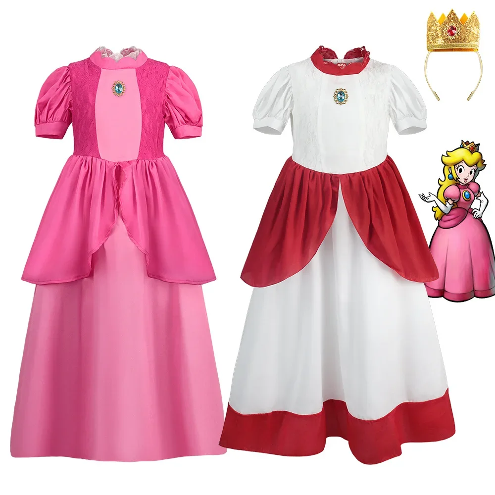 Фото Женский костюм Sweet Pincess Peach для косплея, вечерние костюмы на Хэллоуин, маскарад, одежда №2