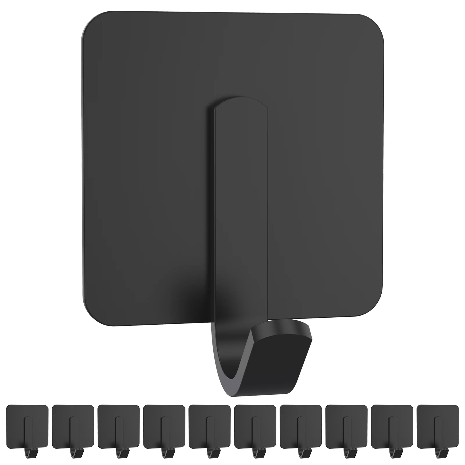 

10Pcs Adhesive Hook Stainless Steel Wall Towel Hook Heavy Duty Coat Rope Hook Waterproof Bathroom Hook No Drilling Hat Hook Wall