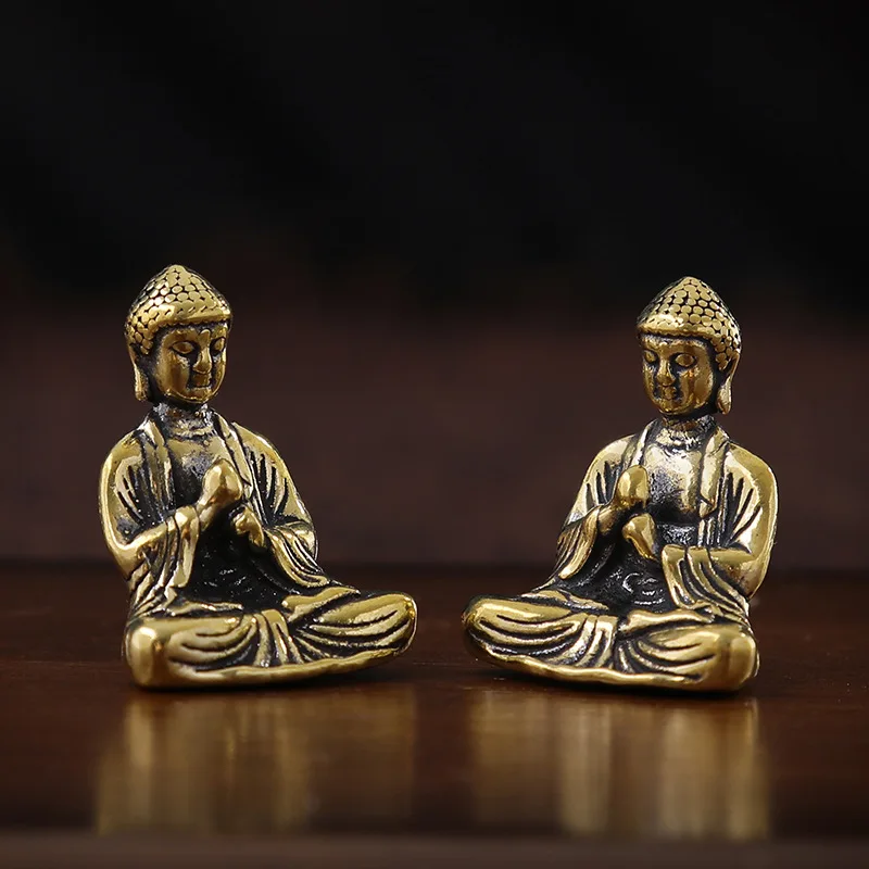 

Mini Statue Brass Sakyamuni Buddha Ornaments Creative Home Office Decoration, Brass Sakyamuni Buddha Statue Ornaments
