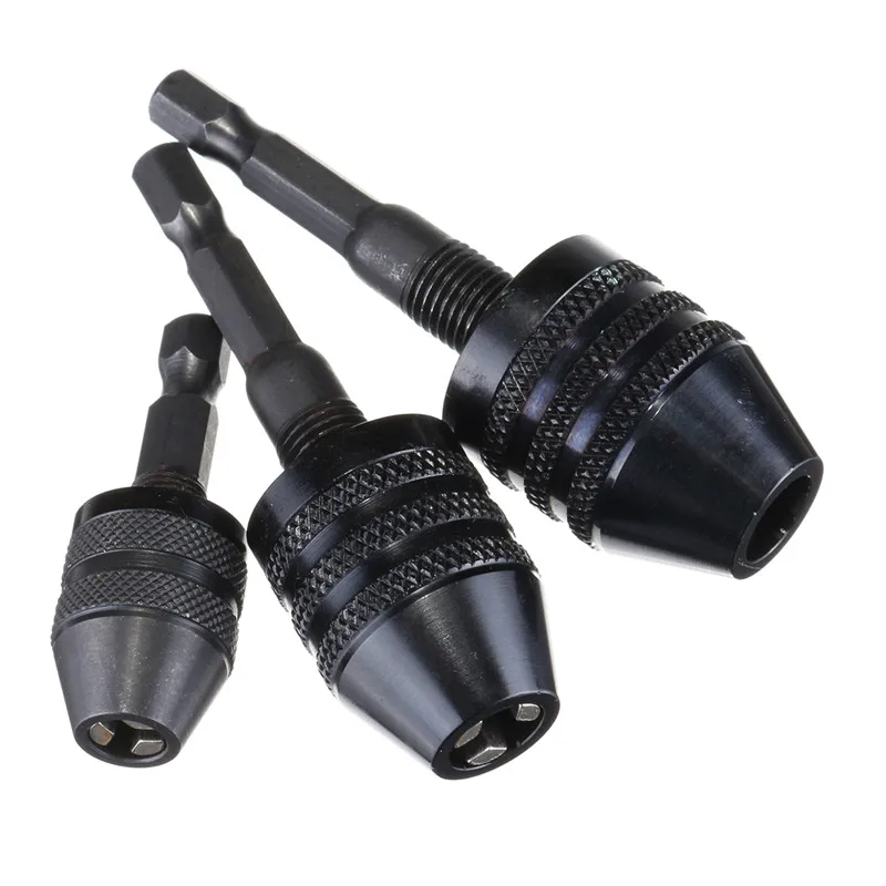 

0.3-3.6/0.6-8mm Keyless Drill Chuck 1/4 Inch Hex Shank Quick Change Adapter Converter