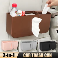 car storage box multi functional car tissue holder hanging storage bin headrest mount trash tissue box car interior organizer