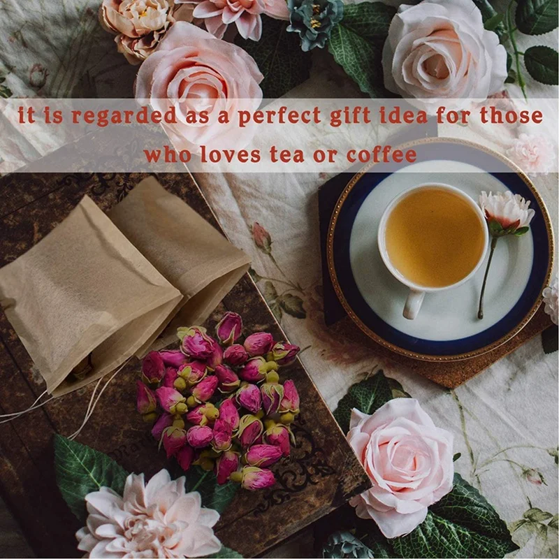 600 шт. одноразовые чайные фильтр-пакетики натуральный материал шнурок чайный