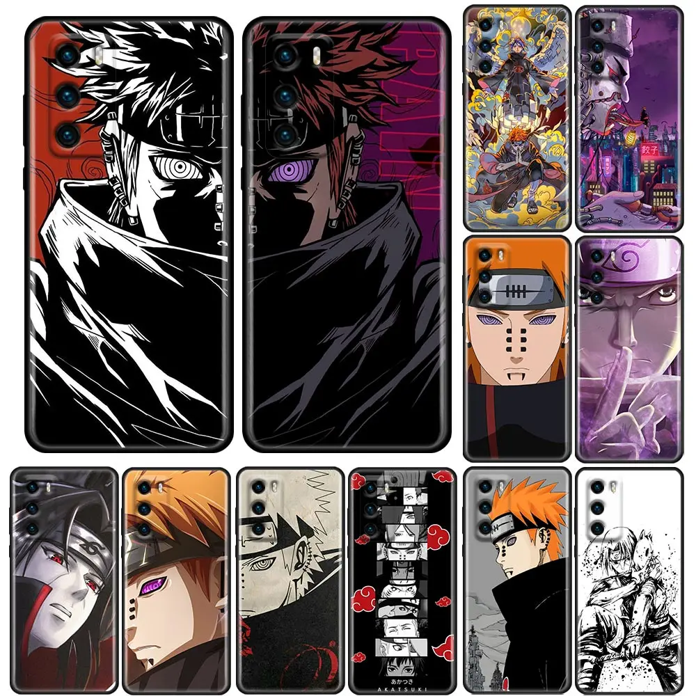 

Japanese Naruto Silicone Phone Case For Huawei P30 P40 P20 P10 Lite P50 Pro P Smart Z 2019 Soft TPU Back Cover Itachi Pain Anime