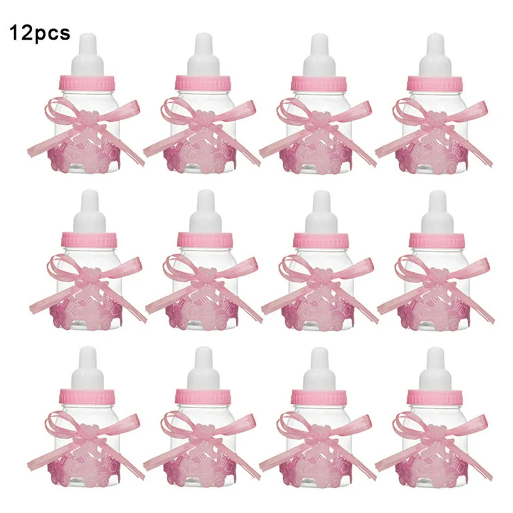 

12Pcs Fillable Bottles Candy Box Baby Shower Packaging Case Decor Birthday Gift Party Favors