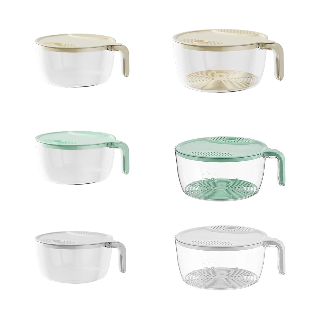 

Non-toxic PET Tightly Fixed Lid For Vegetables And Fruits Safe Wide Application Conveneint Large Capacity Bayonet Fixing