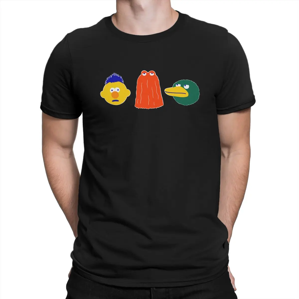 

Men YELLOW RED DUCK T Shirt Don't Hug Me I'm Scared Cotton Tops Novelty Short Sleeve Round Neck Tees Summer T-Shirts