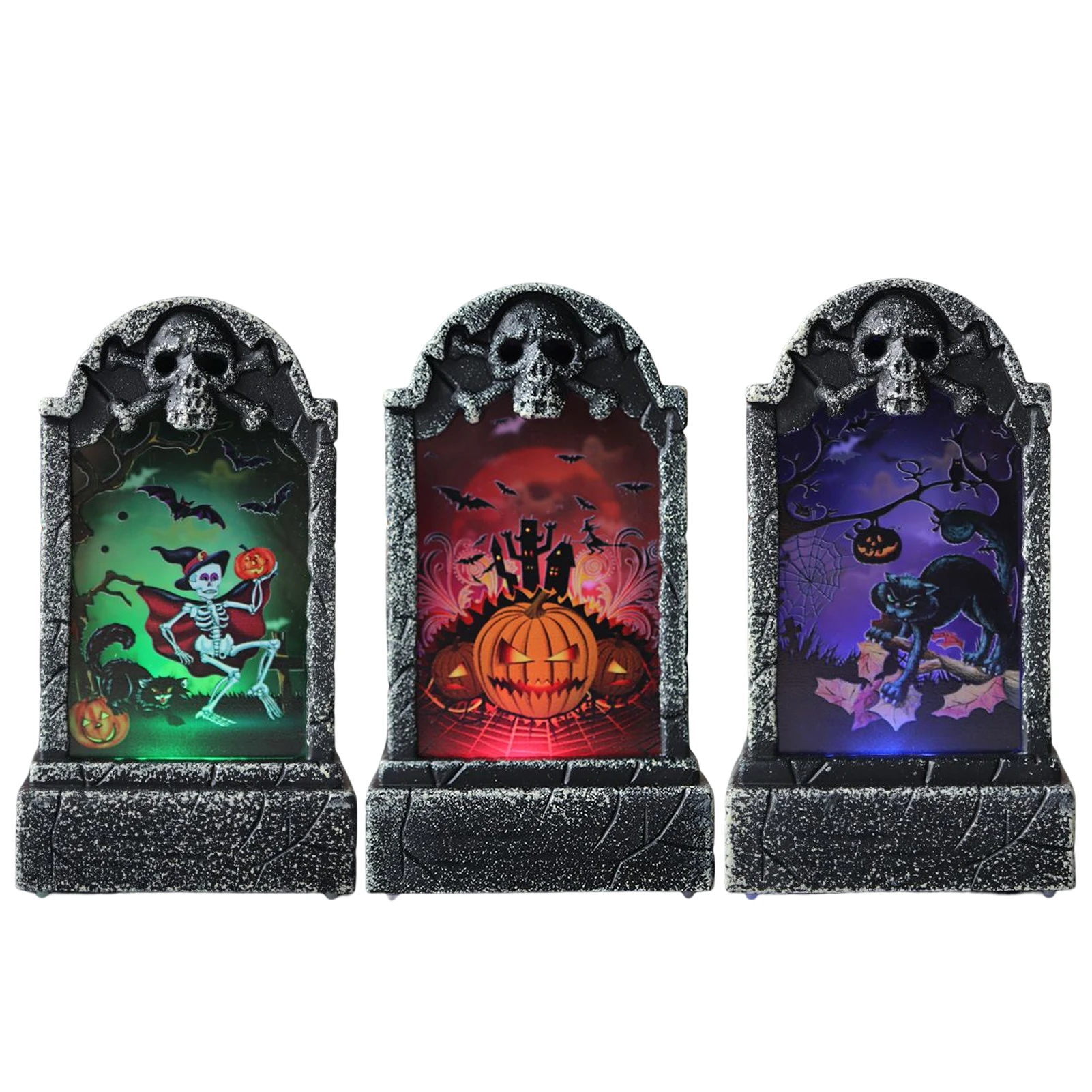 

Halloween Tombstone LED Light High Quality Plastic Light Ornaments for Halloween Themed Party
