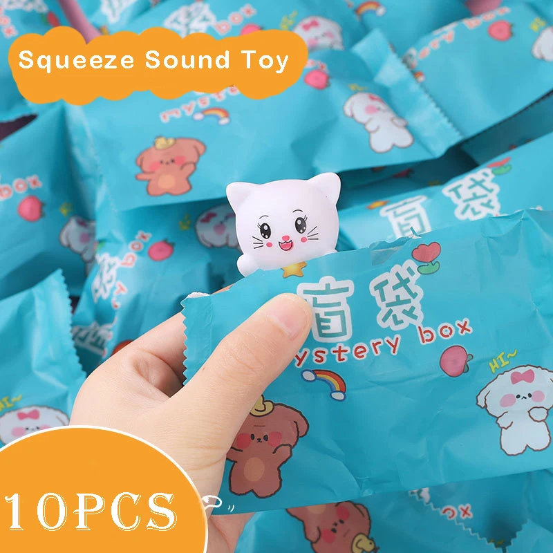 

5/10Pcs Funny Mixed Surprise Mix Bag Cute Animals Bath Toy Squeeze Sound Swimming Water Toy For Baby Surprise Box