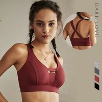 strappy sports bra for women comfort supportive workout bra sexy crisscross back medium support yoga bra with removable cups