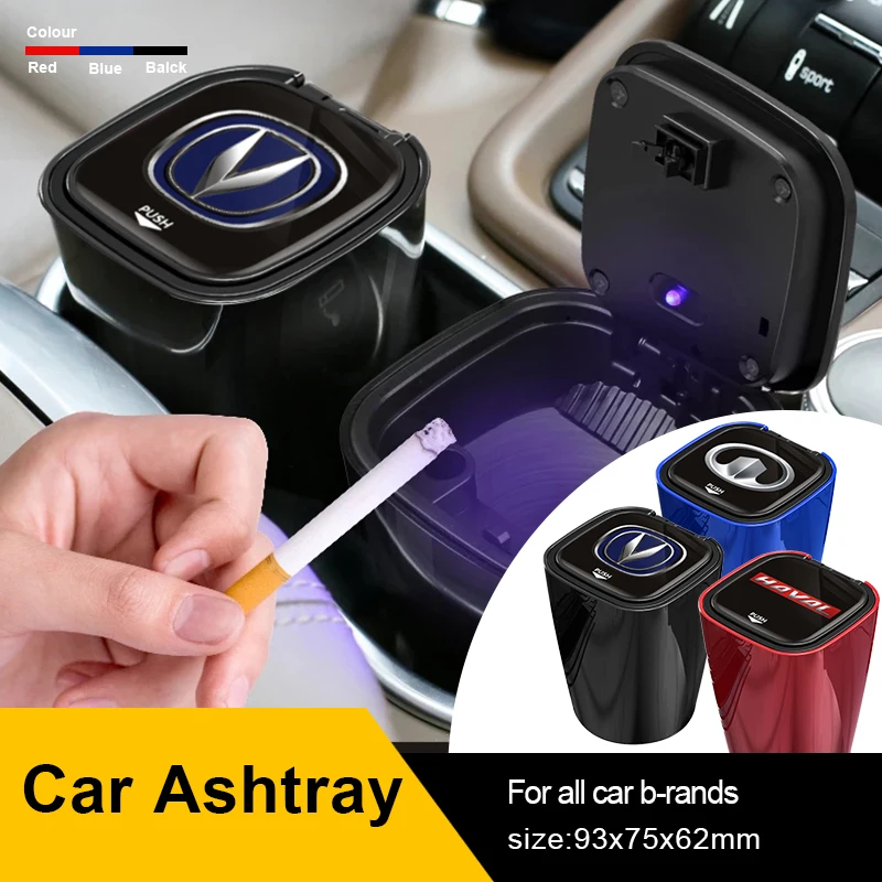 

1pcs Car Ashtray with LED Light Tools Cigarette Cup for Citroen C1 C2 C3 C4 C5 X7 B7 Aircross Vtr Berlingo Ds3 Car Accessories