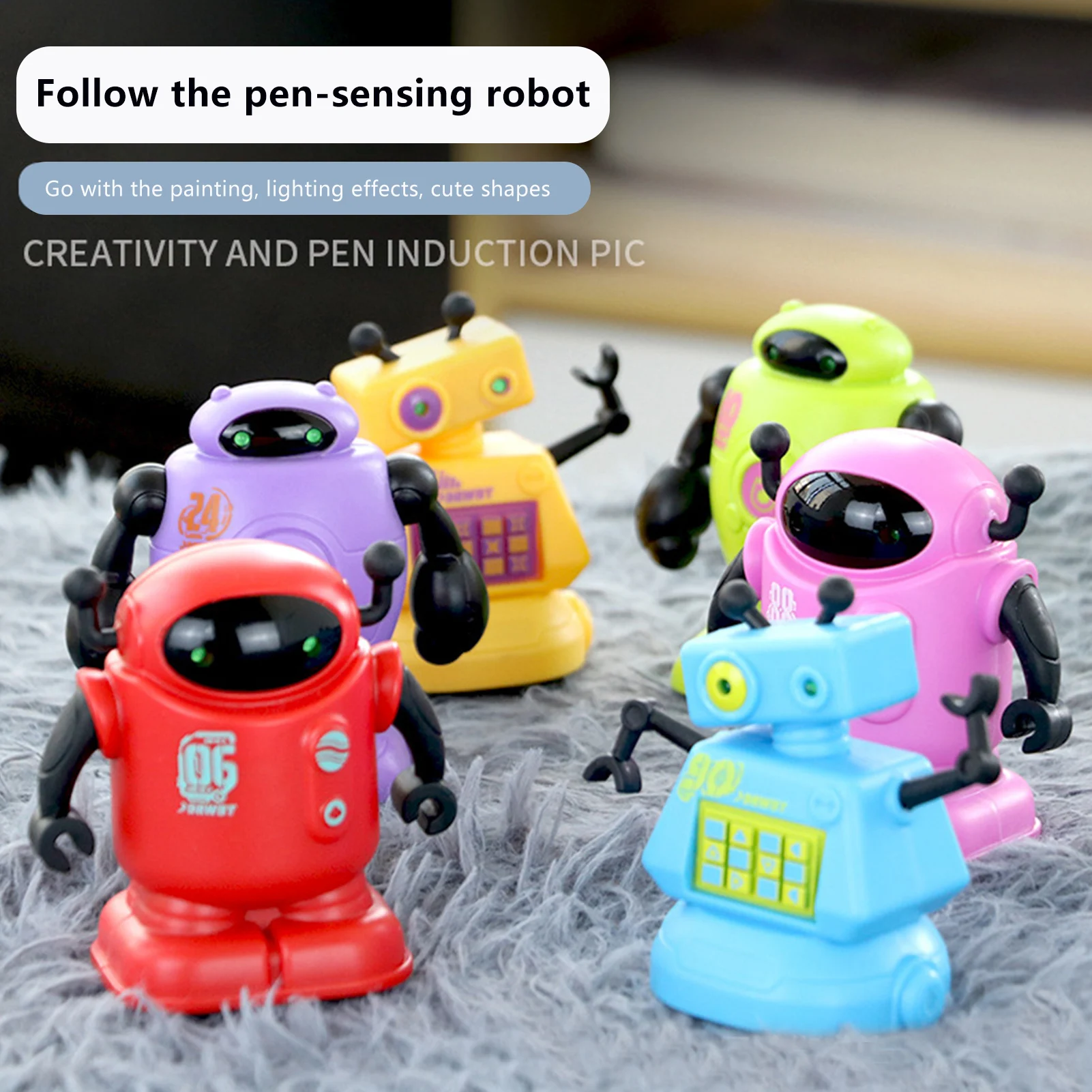 

Новый Умный Индуктивный робот с любой тянутой линией, волшебная ручка, Индуктивная игрушка, электрическая модель, игрушки для детей, подарк...