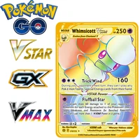 pokemon metal cards pikachu charizard vstar v vmax ex gx battle games birthday gifts childrens toys anime collection