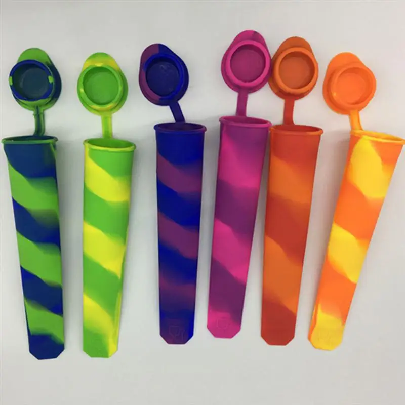 

2pcs Summer Popsicle Maker Lolly Mould DIY Food-Grade Silicone Ice Cream Pop Mold Ice Lolly Ice Cube Mould DIY Popsicle Molds