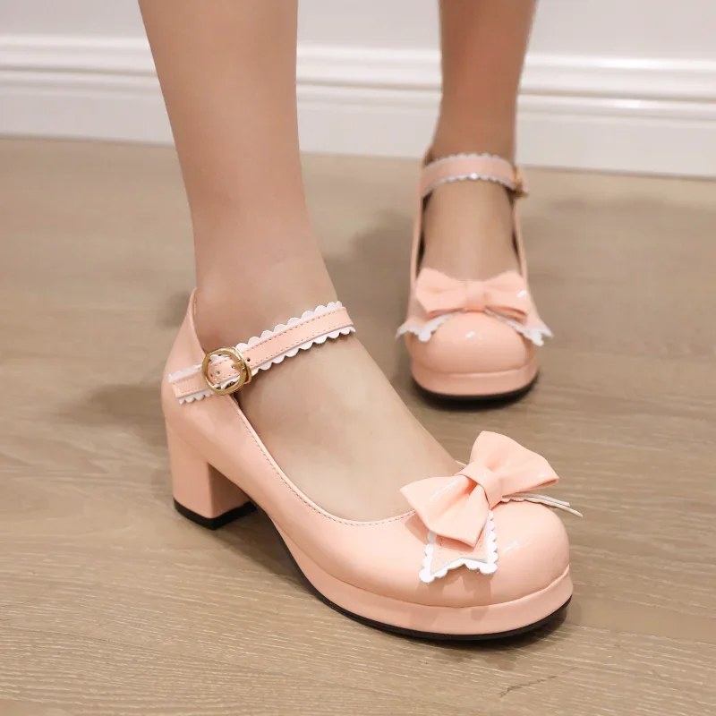 Туфли-лодочки женские на высоком блочном каблуке 5 см