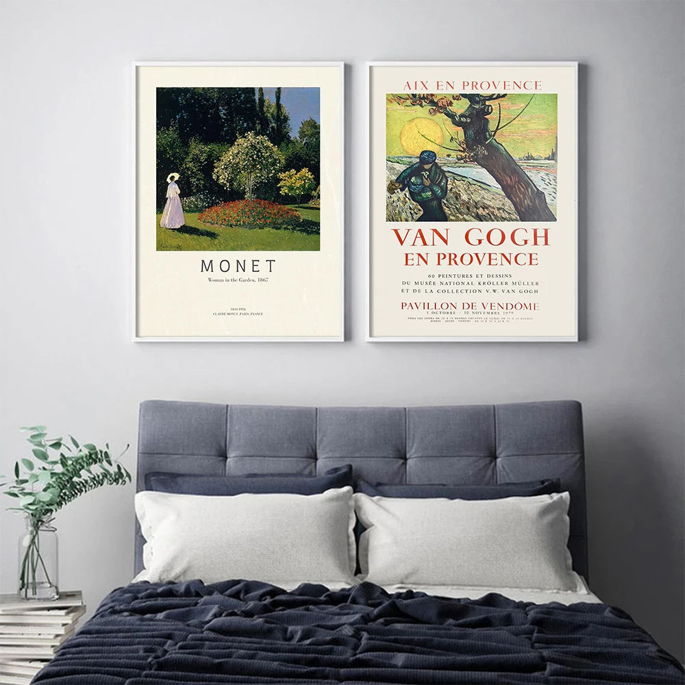 Monet выставка Клода Моне сад пейзаж музей абстрактные винтажные постеры и принты