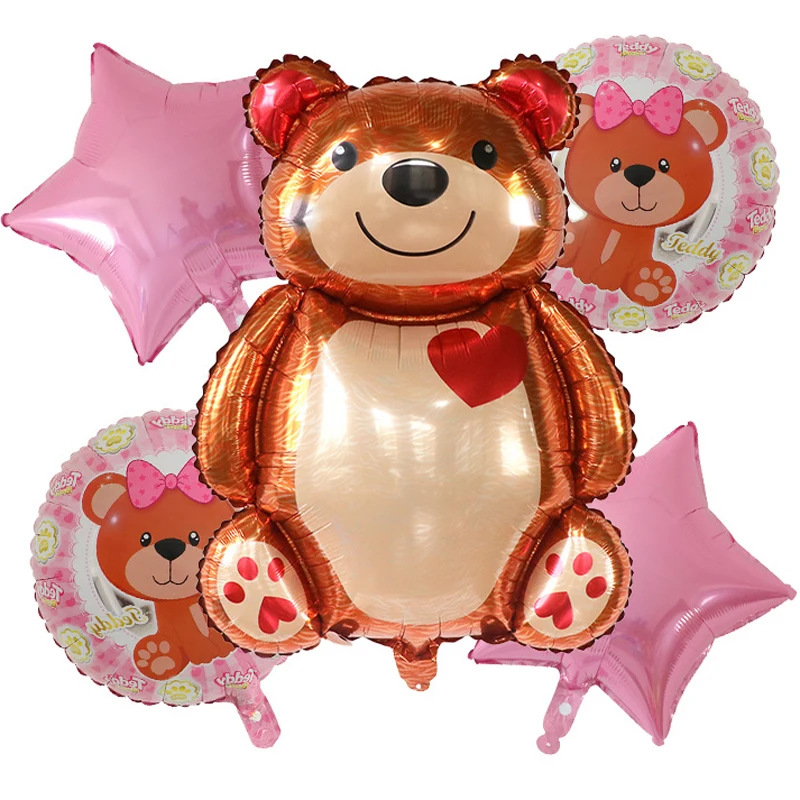 

Baby Boy Bear Balloons Set Baby Shower Birthday Party Decorations Kids Large Bear Foil Balloon Baby Girl Decor