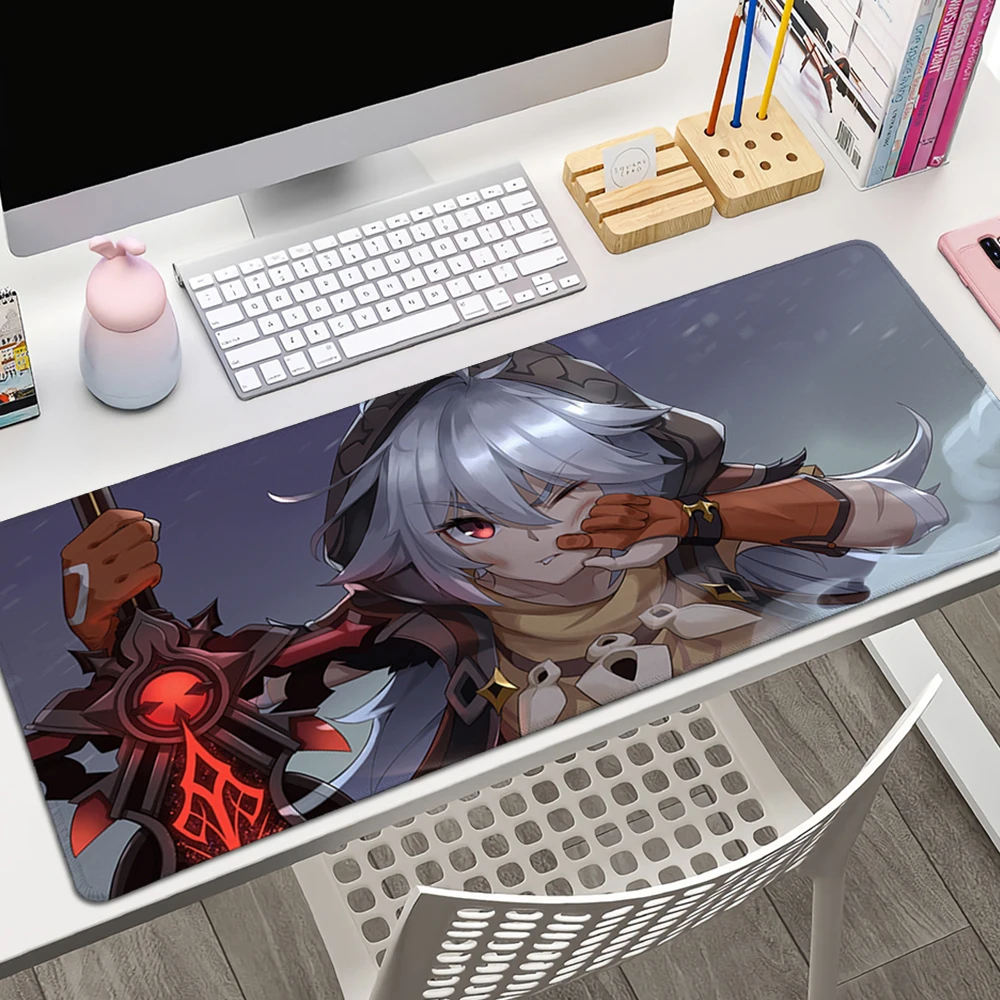 

Genshin Impact Razor Anti-Slip Gaming Laptop Computer Desk Mat Mouse Pad Mouse Mat Notbook Mousepad Gamer For PC Computer Table