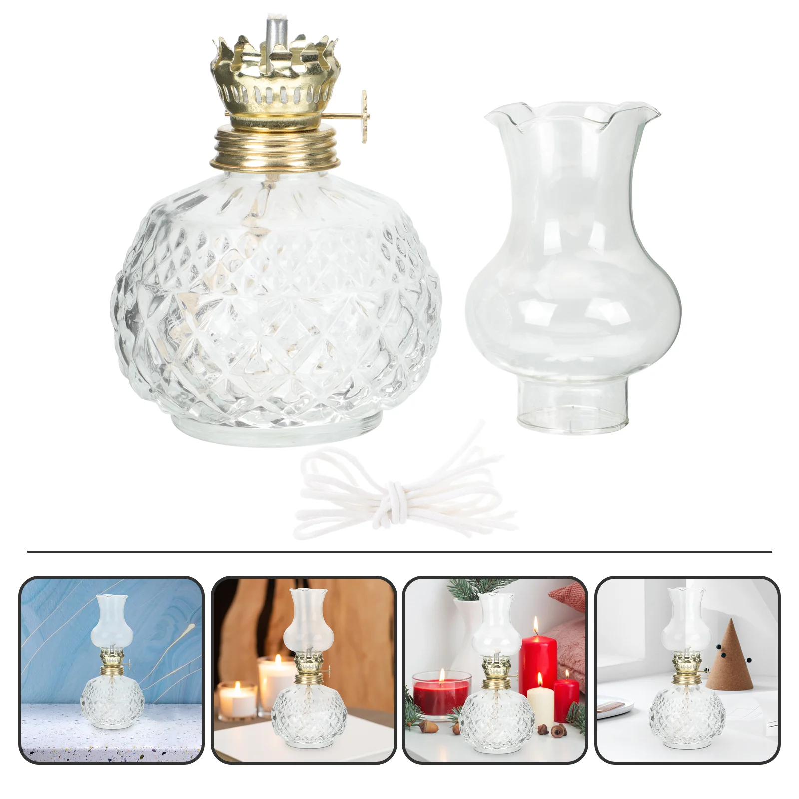 

Lamp Oil Kerosene Lampslight Old Vintage Retro Diy Home Globes Use Decor Indoorclear Lantern Wedding Household Crafts Decorative