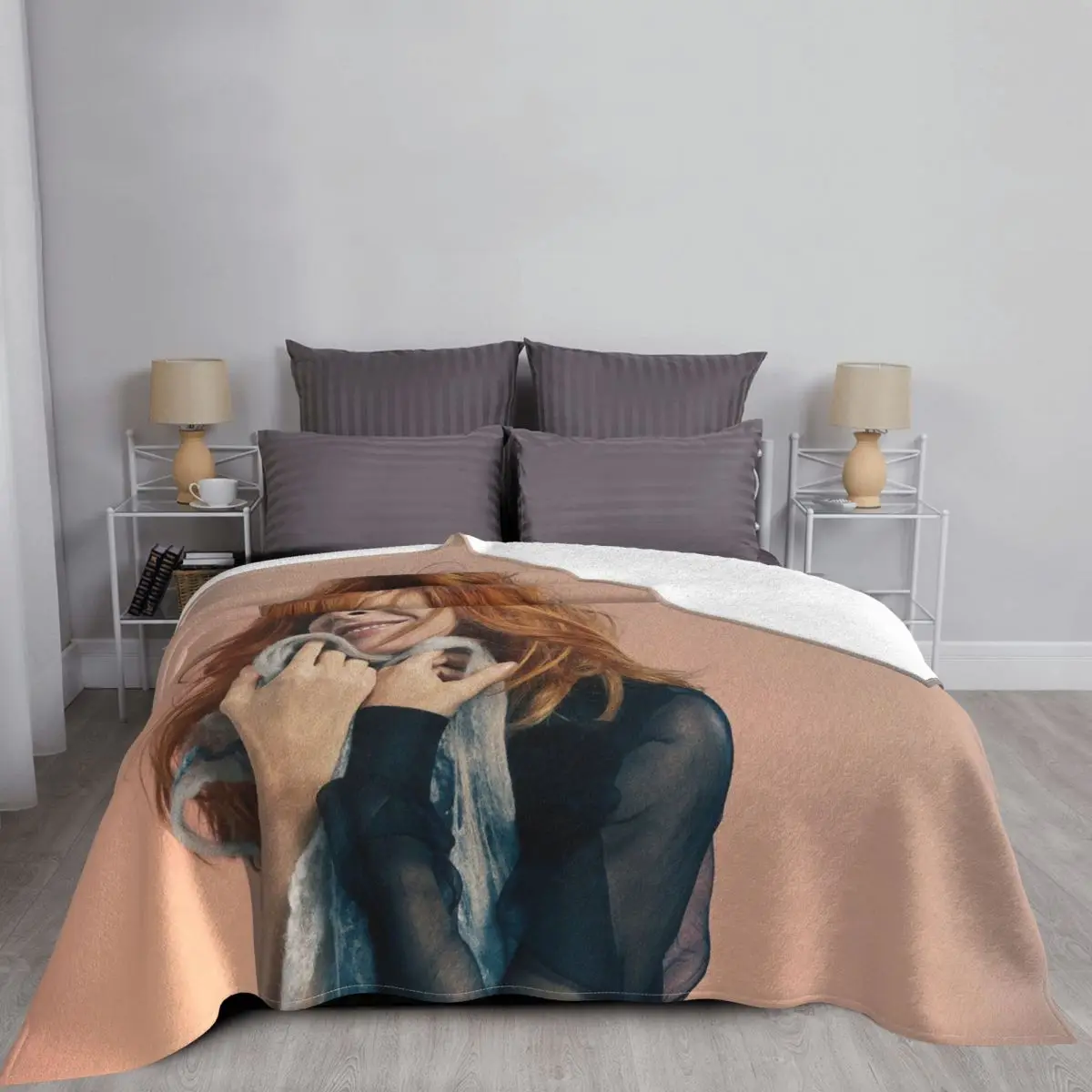 Mylene фермер двойной размер постельное белье одеяло Покрывало шерстяное с