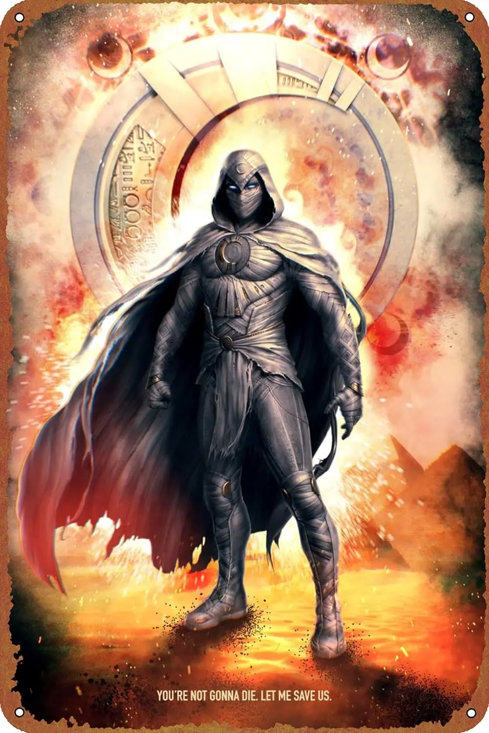 Плакаты Moon Knght Comc Tn Sgns Retro Metl Move Tns для Br Pub Home Cfes Wll Decor 8X12 nch (20X30 CM)