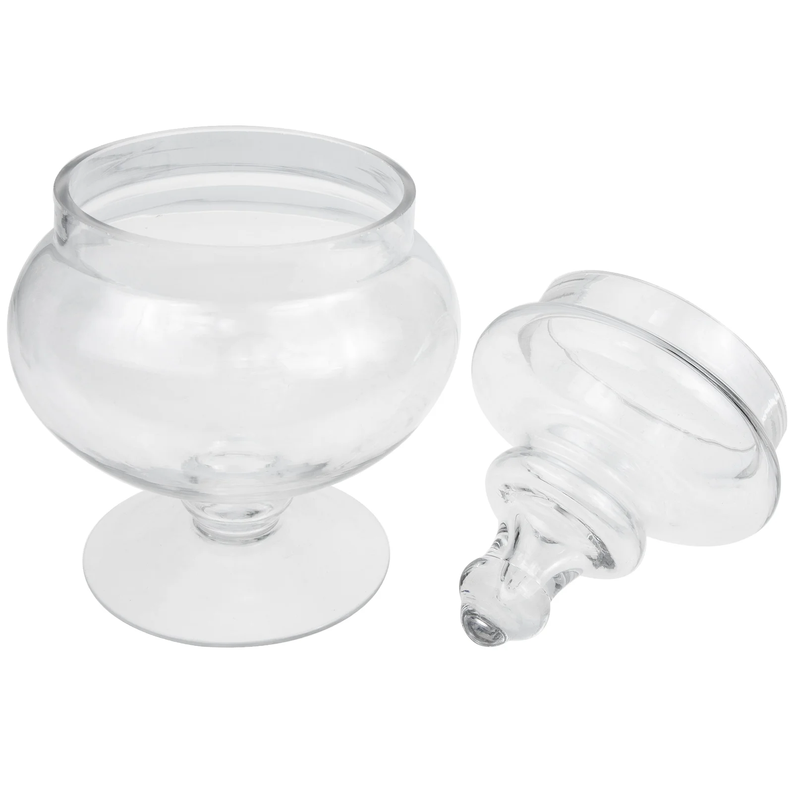 

Candy Glass Jar Jars Bowlsugar Snack Apothecary Container Lid Cookie Organizer Containers Buffet Storage Decorativebottle