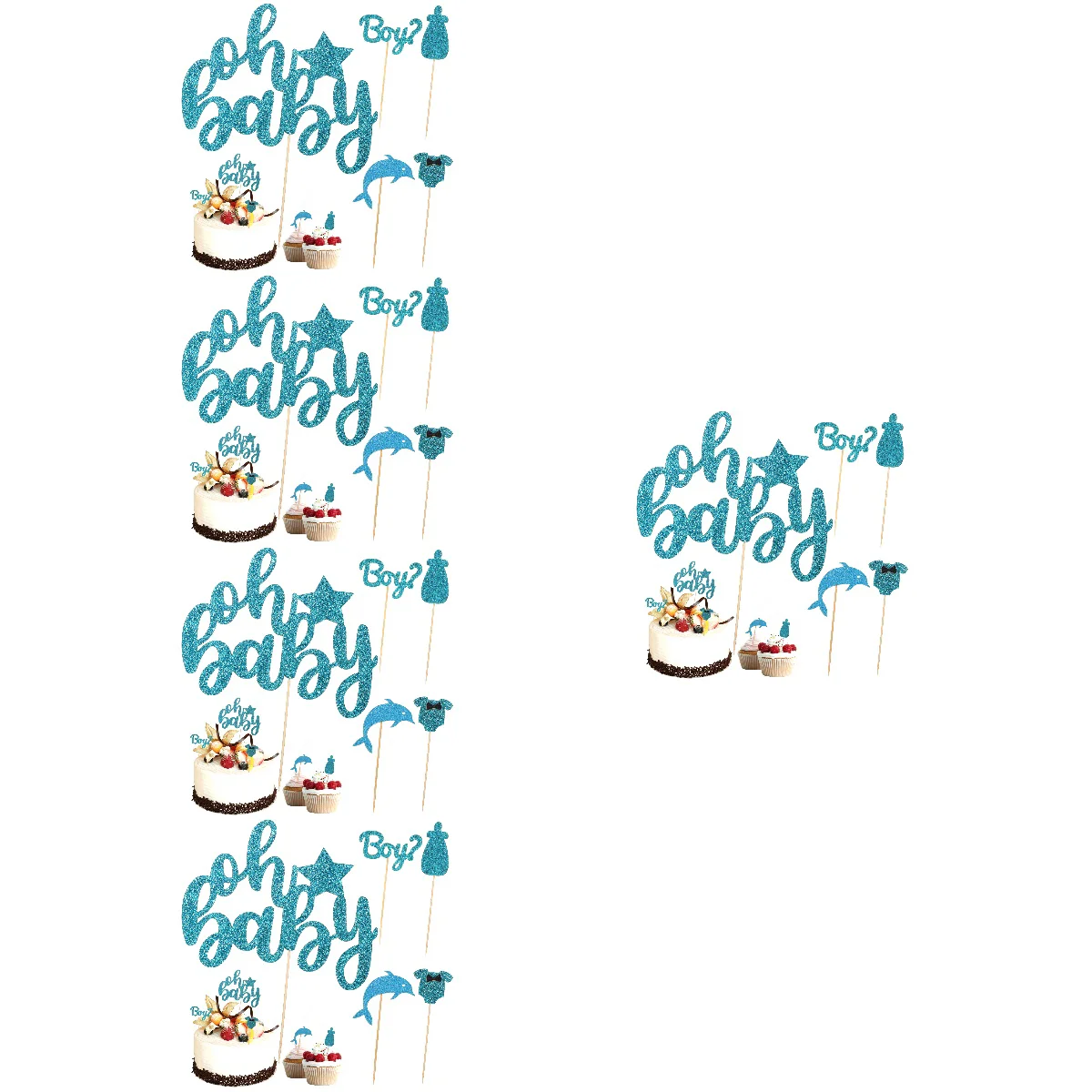 

125 Home Boy Cake Insert Boy Birthday Accessories Paper Toppers For Cake for Birthday Home