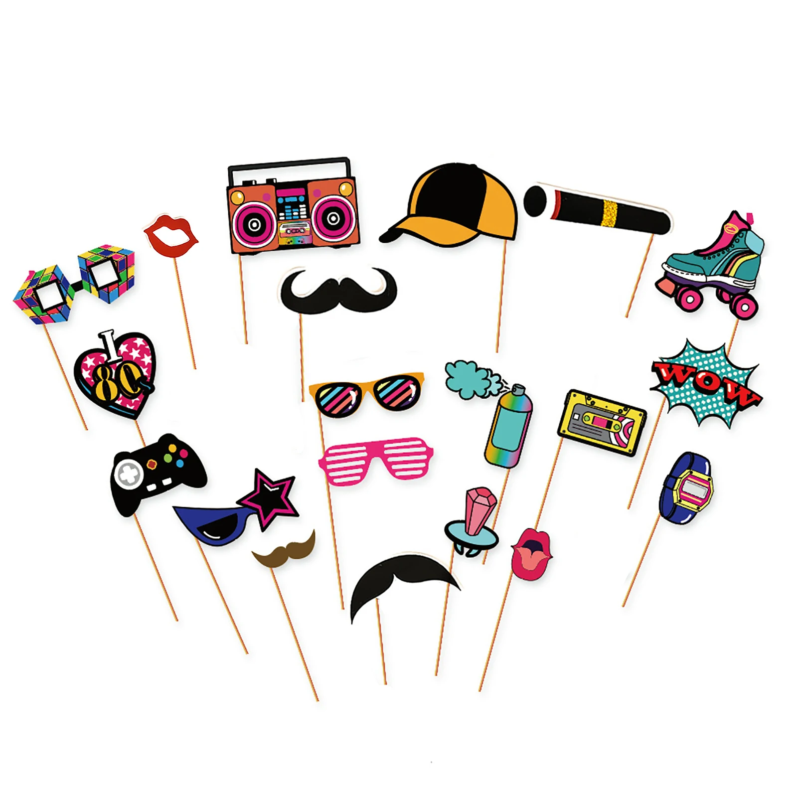 

Party Photo Booth Props Party Photo Booth Props Party Props For Photo Booth With Radios Records Electric Guitars Sunglasses
