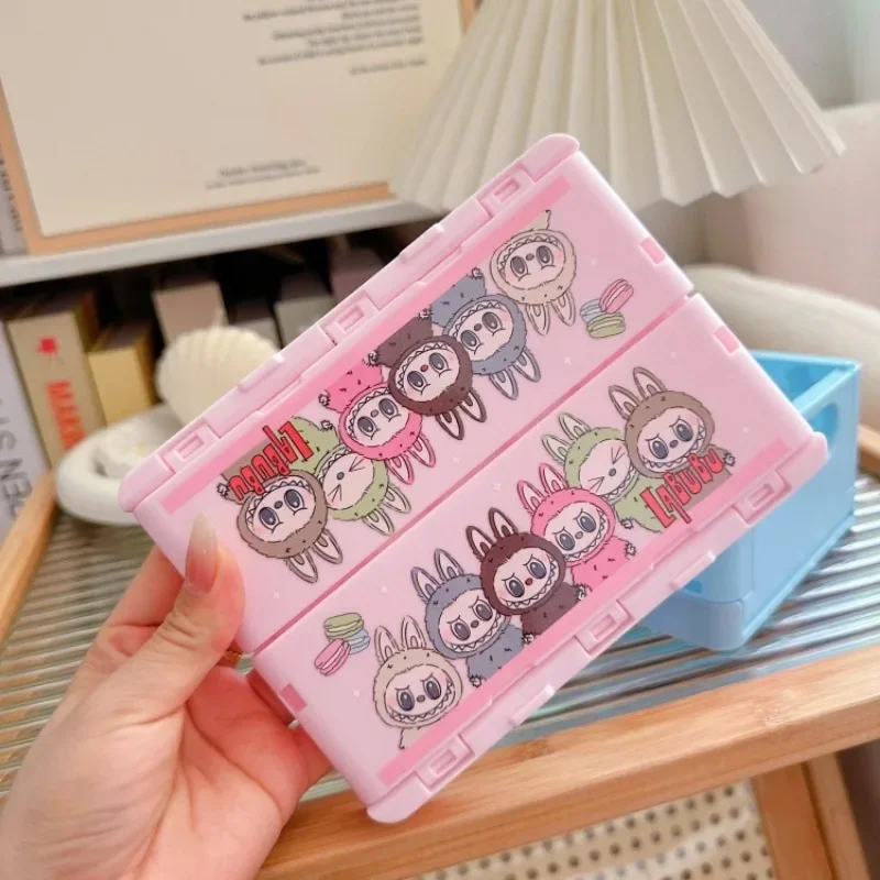 Labubu Sanrio Ainme Pochacco ящик для хранения настольный складной портативный мелочей