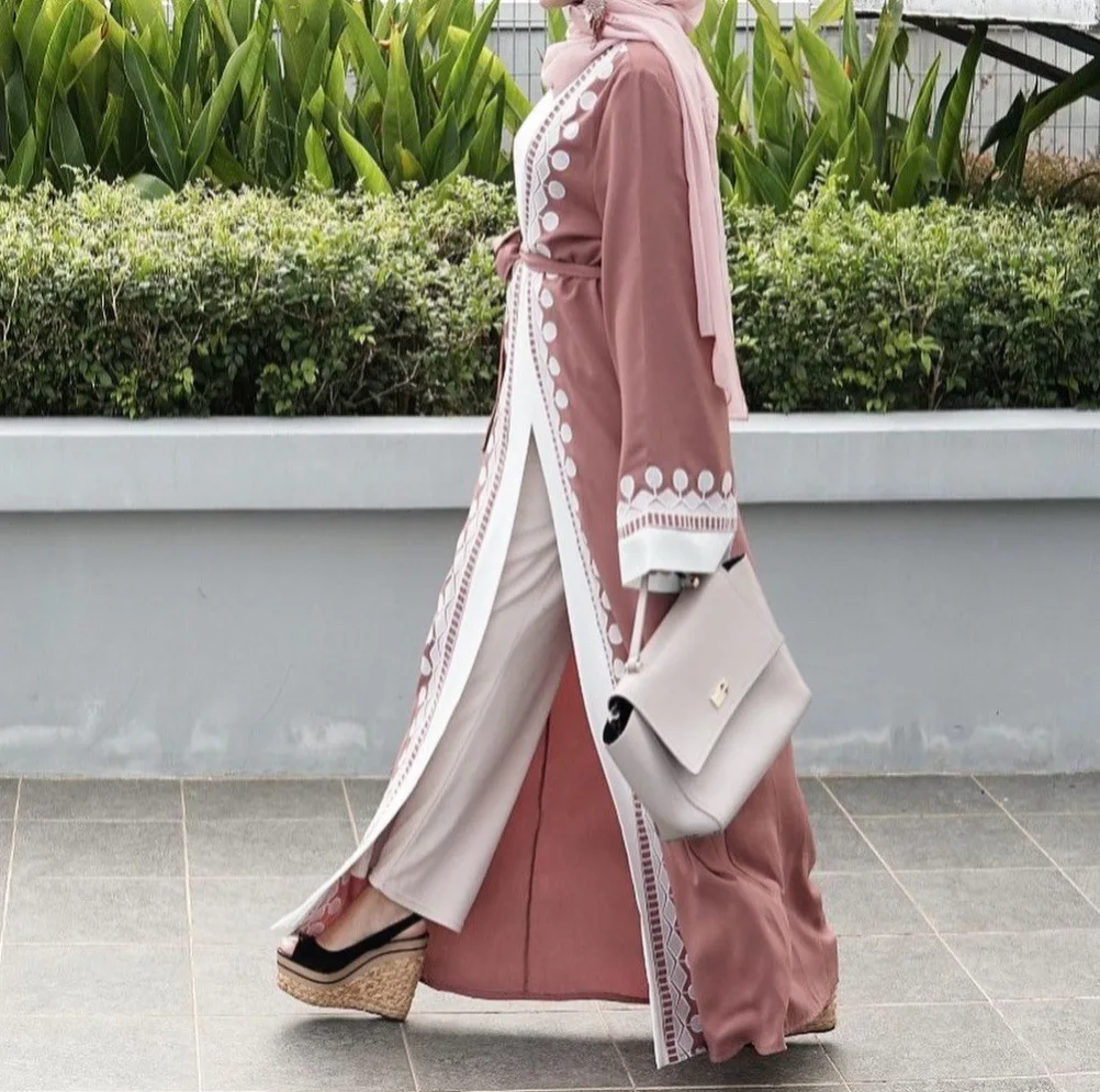 ИД открытым абаи Дубай, Турция мусульманский хиджаб платье Мубарак Абая для женщин 2021 арабский Исламская одежда кимоно кардиган Djellaba Femme