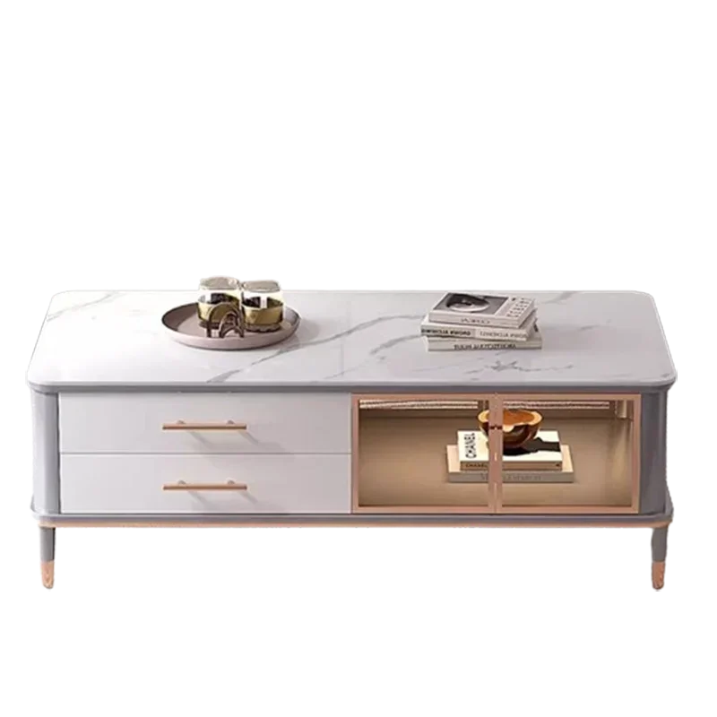 Бытовой журнальный столик со стеклянной дверью для квартиры шкафа ящика ручки