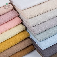 50cmx130cm solid color sand washing cotton linen cloth slub soft fabric diy dress clothing handmade