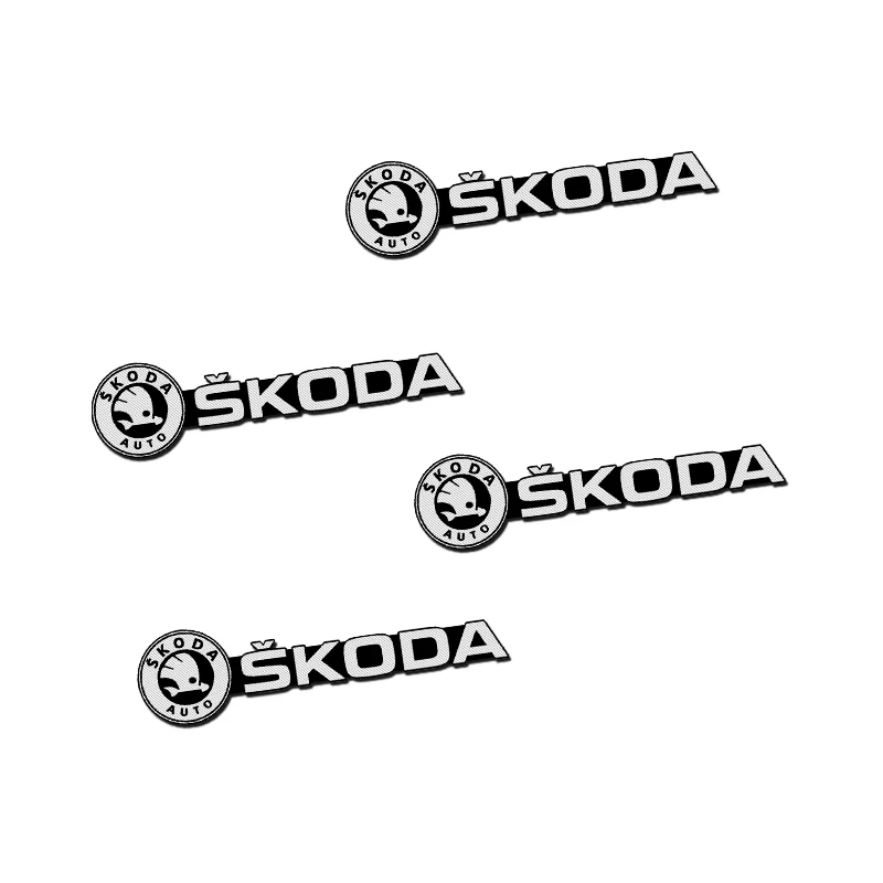 4pcs 3D aluminum speaker stereo badge emblem Sticker for Skoda Octavia A5 A7 RS Fabia Superb Accessories Car-Styling | Автомобили и