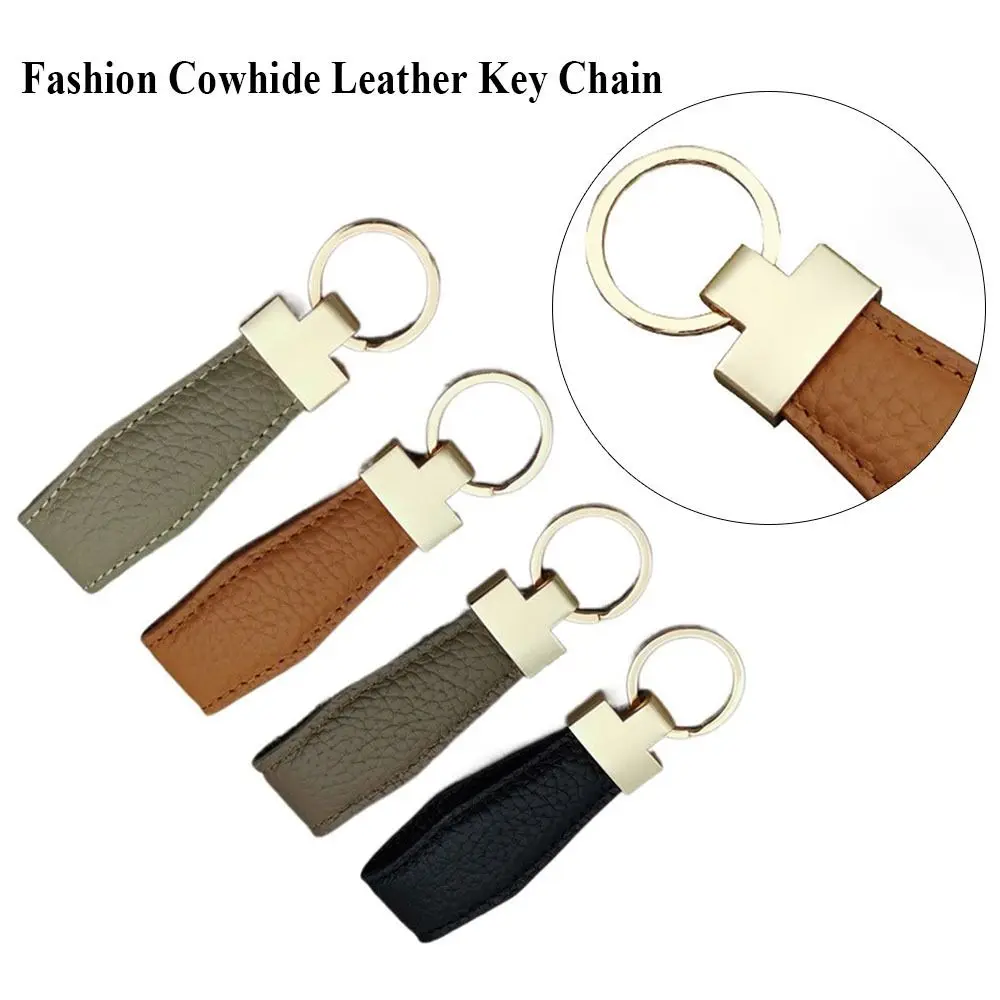 

5 Colors Keyrings Fashion Keyholder Keys Strap Cowhide Keychain Leather Key Chain Waist Wallet KeyChains