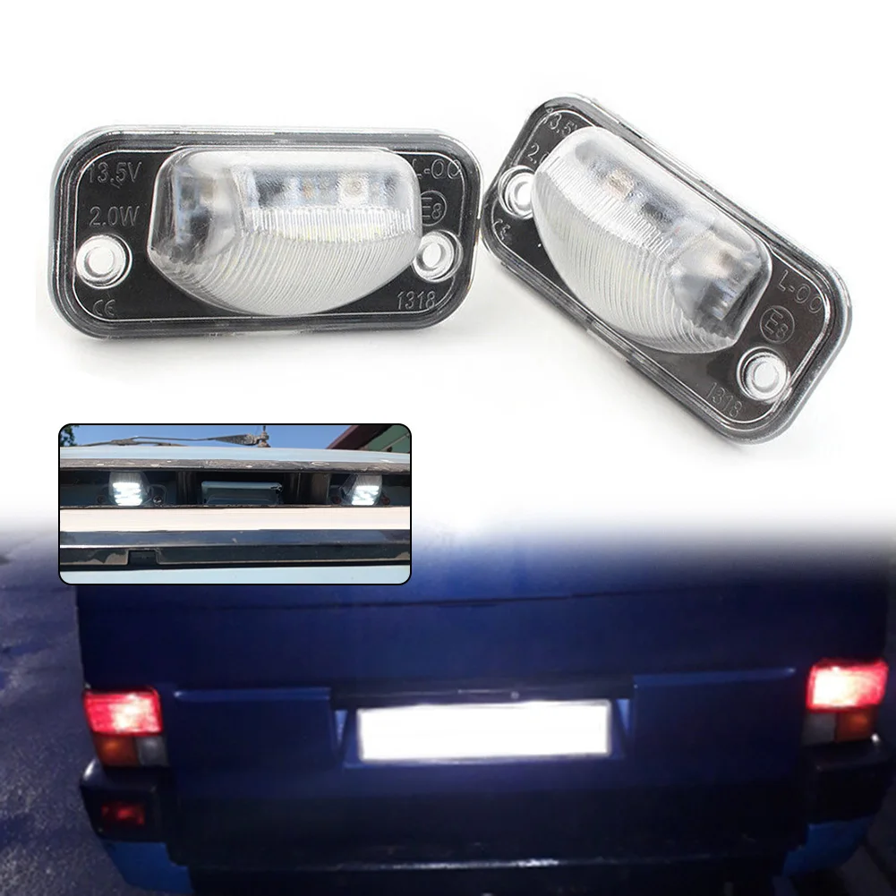 2pcs Car License Plate Light Lamp LED For VWs T4 1990-2003 Rear Taillight License Number Lamp Safety Driving Auto Accessories