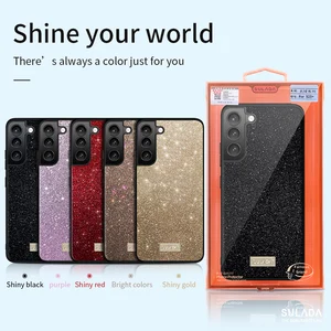 Fashion Trendy Glitter Case For Samsung Galaxy S23 S22 S21 Ultra 5G S23+ S22+ S21+ Plus Rhinestone Bling Cover For Her Women