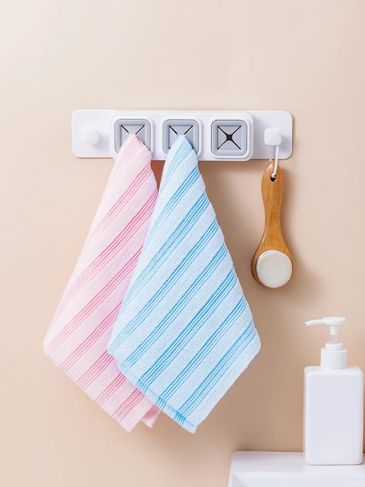 

Japanese-style non-perforated towel storage hook creative paste towel rack dish cloth storage hole plug towel clip