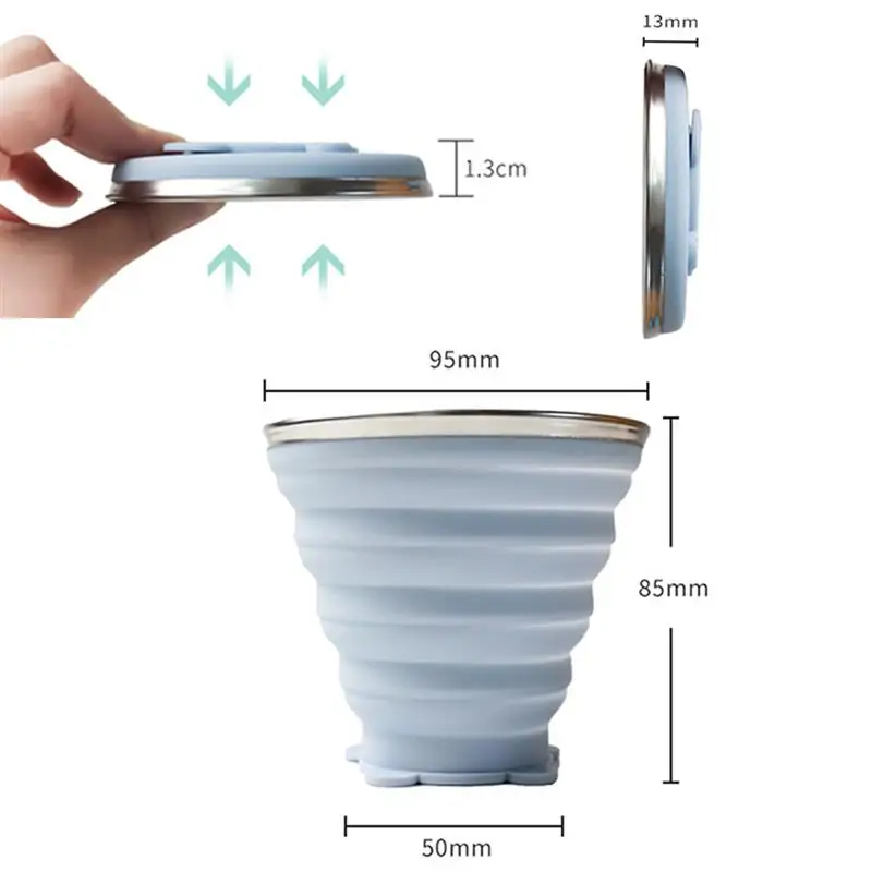 Folding Cup Foldable Collapsible Telescopic Silicone Water Bottle Outdoor Travel Children Cups Teacups Ware Jug Drink Copa | Дом и сад