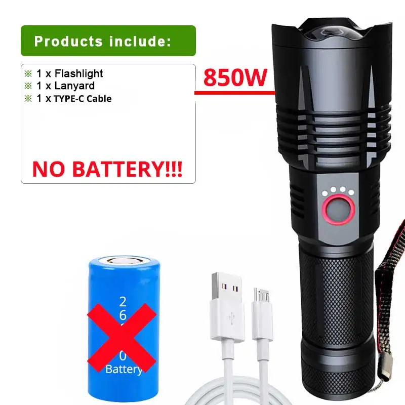 

DanPeng 80 Вт белый лазерный фонарь 26650